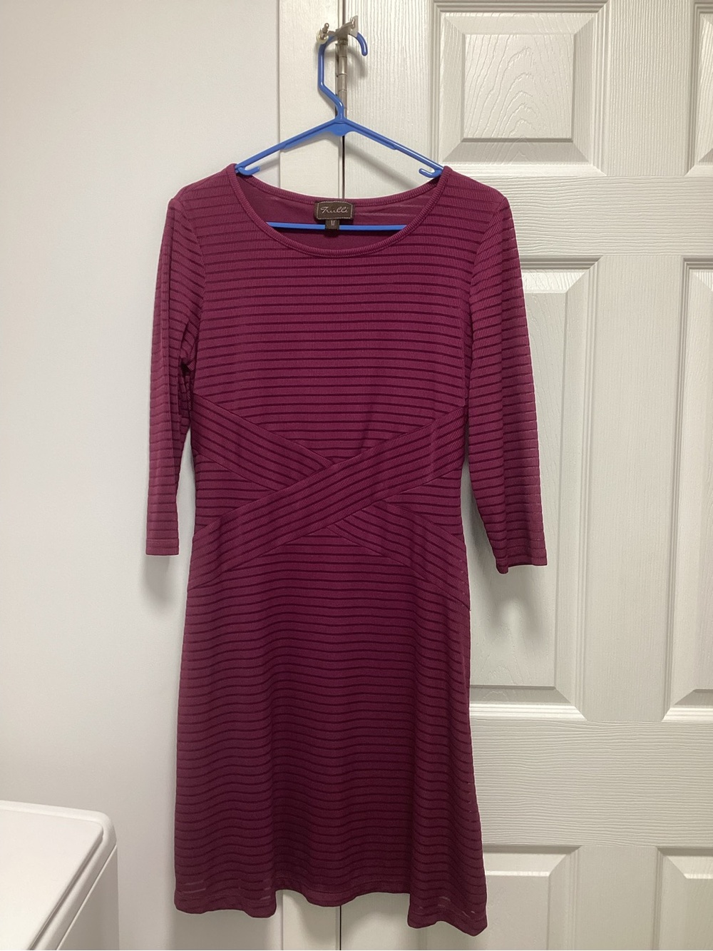 Women's Striped Fit-and-Flare Dress